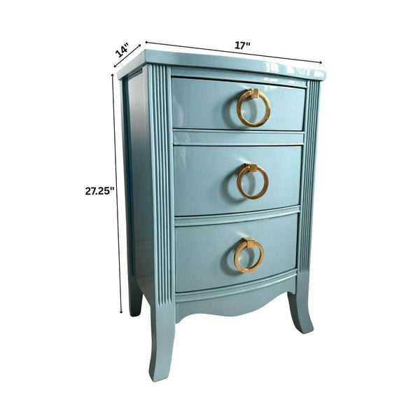 Cabinets & Storage Pair of Blue Nightstands - Ready To Ship The Resplendent Crow