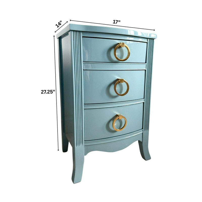 Cabinets & Storage Pair of Blue Nightstands - Ready To Ship The Resplendent Crow