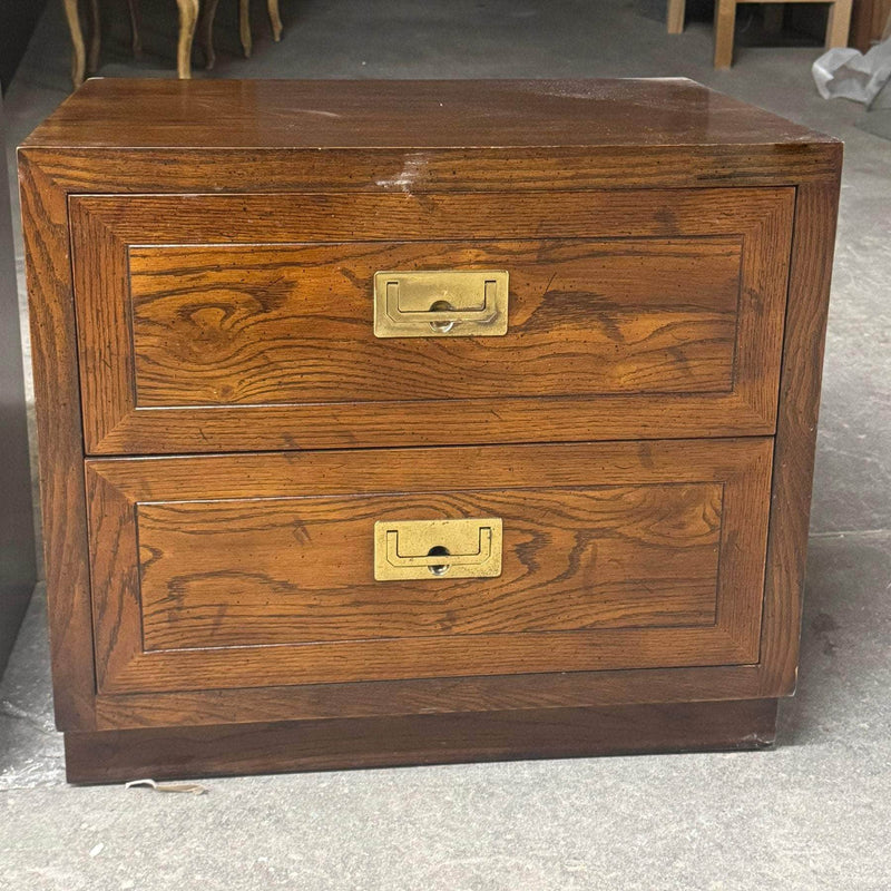 Cabinets & Storage Pair of Campaign Nightstands - Custom Lacquered The Resplendent Crow