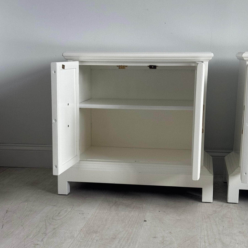 Cabinets & Storage Pair of Carved Nighstands in Chantilly Lace - Ready To Ship The Resplendent Crow