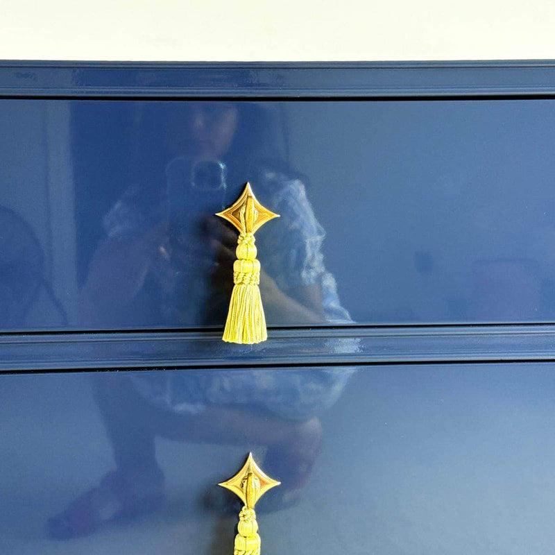 Cabinets & Storage Pair of Newly Made Navy Nightstands - Ready To Ship The Resplendent Crow
