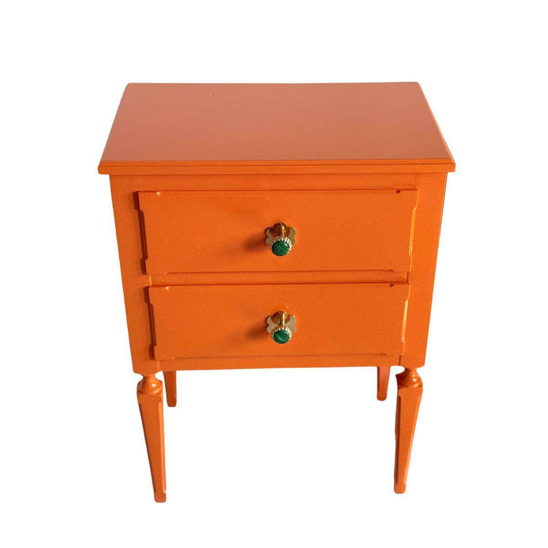 Cabinets & Storage Pair of Newly Made Orange Nightstands - Ready To Ship The Resplendent Crow