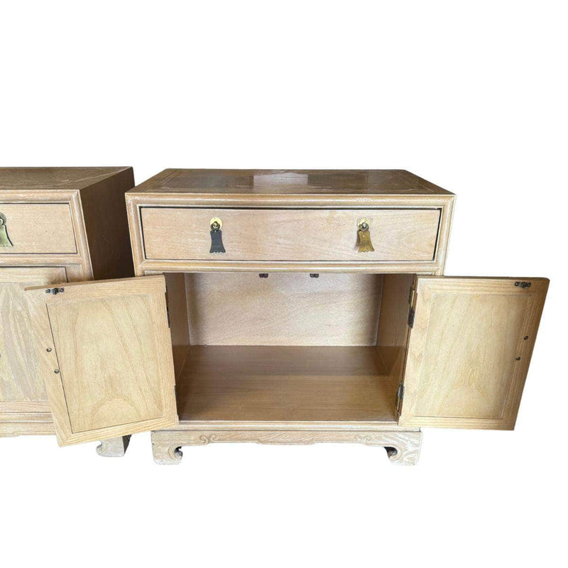 Cabinets & Storage Pair of Nightstands - Custom Lacquered The Resplendent Crow