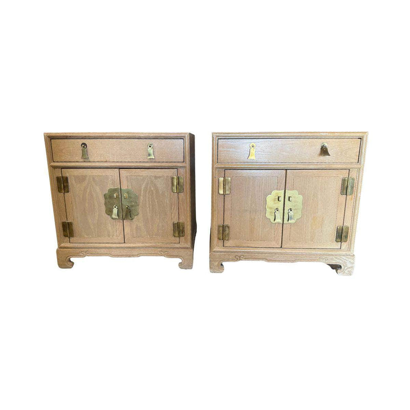 Cabinets & Storage Pair of Nightstands - Custom Lacquered The Resplendent Crow