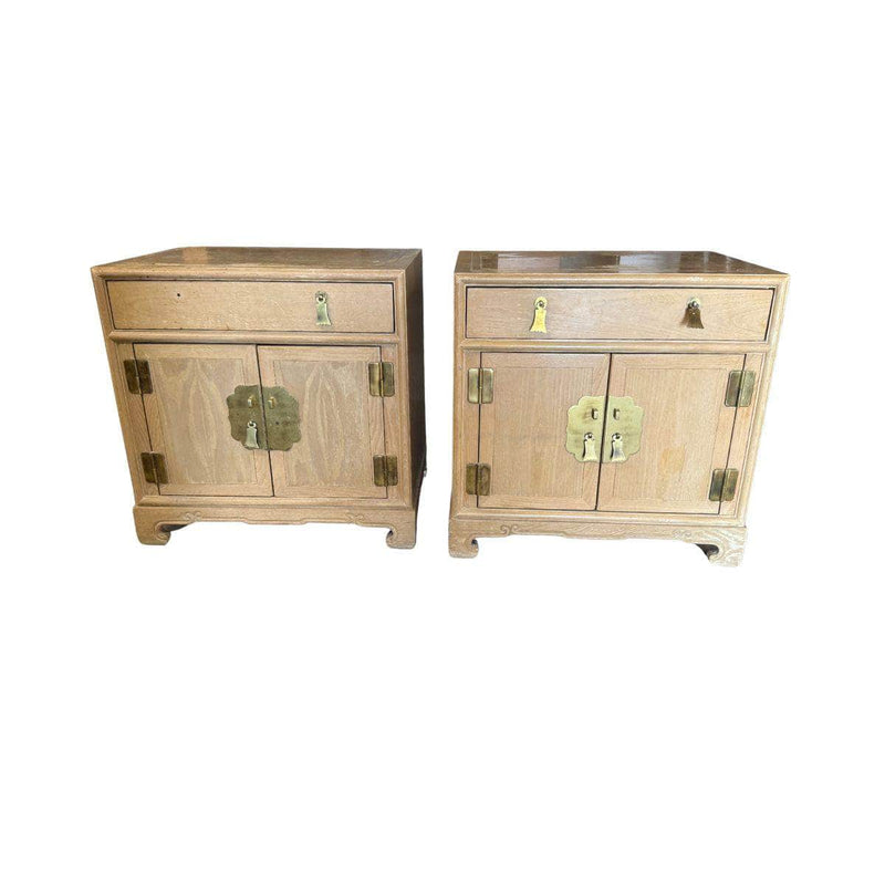 Cabinets & Storage Pair of Nightstands - Custom Lacquered The Resplendent Crow
