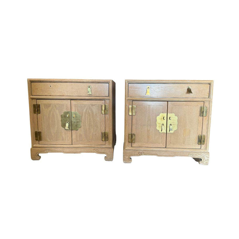 Cabinets & Storage Pair of Nightstands - Custom Lacquered The Resplendent Crow