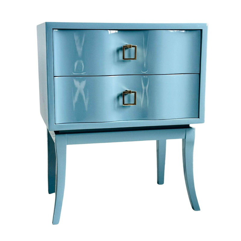 Cabinets & Storage Pair of Serpentine Nightstands in Oval Room Blue The Resplendent Crow