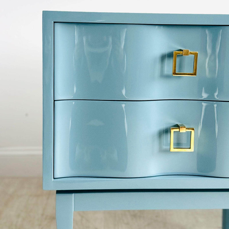 Cabinets & Storage Pair of Serpentine Nightstands in Oval Room Blue The Resplendent Crow