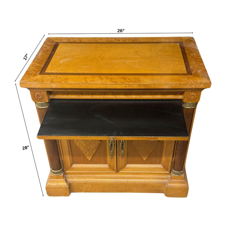 Cabinets & Storage Pair of Vintage Italian Provincial Nightstands - Custom Lacquered The Resplendent Crow