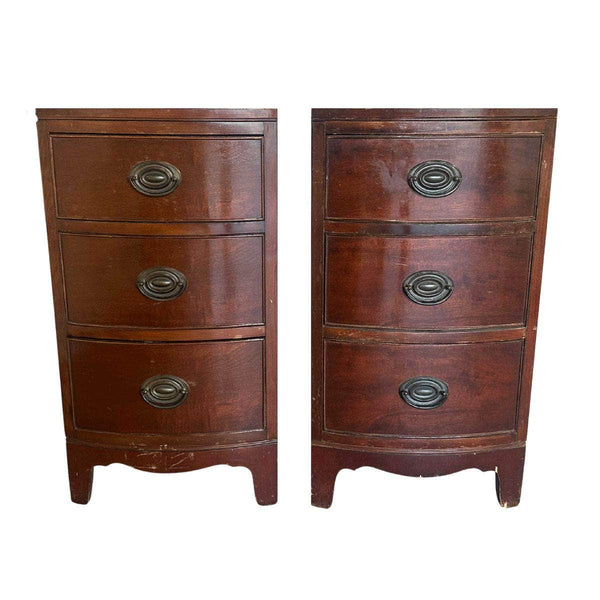 Cabinets & Storage Pair of Vintage Nightstands - Custom Lacquered The Resplendent Crow