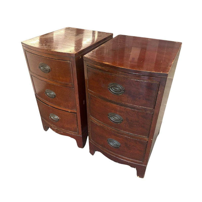Cabinets & Storage Pair of Vintage Nightstands - Custom Lacquered The Resplendent Crow