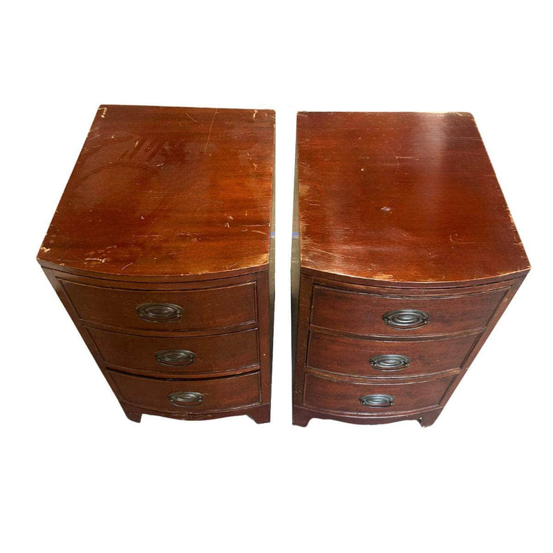 Cabinets & Storage Pair of Vintage Nightstands - Custom Lacquered The Resplendent Crow