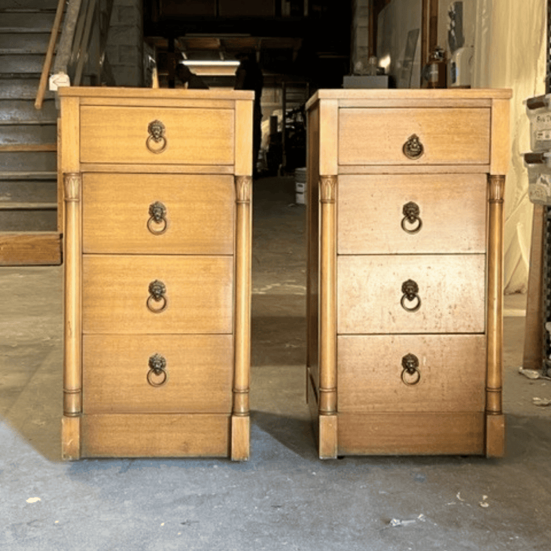 Cabinets & Storage Rway Vintage Nightstands - Custom Lacquered The Resplendent Crow