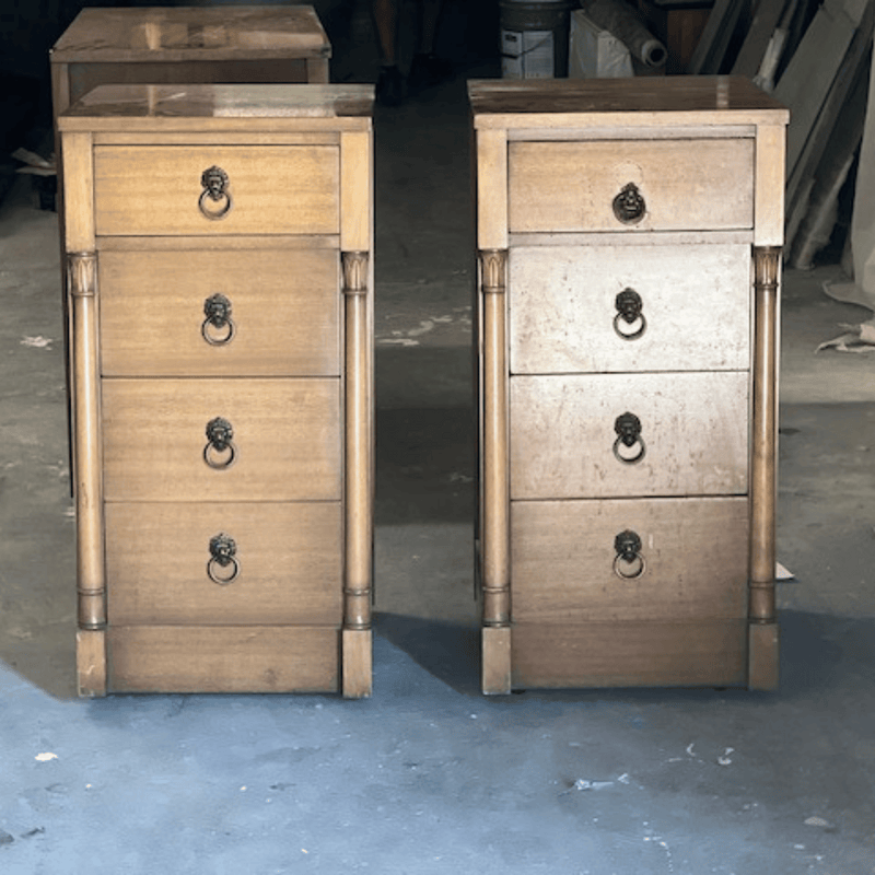 Cabinets & Storage Rway Vintage Nightstands - Custom Lacquered The Resplendent Crow