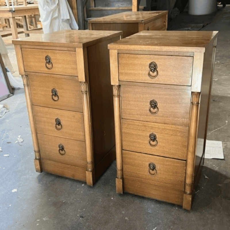 Cabinets & Storage Rway Vintage Nightstands - Custom Lacquered The Resplendent Crow