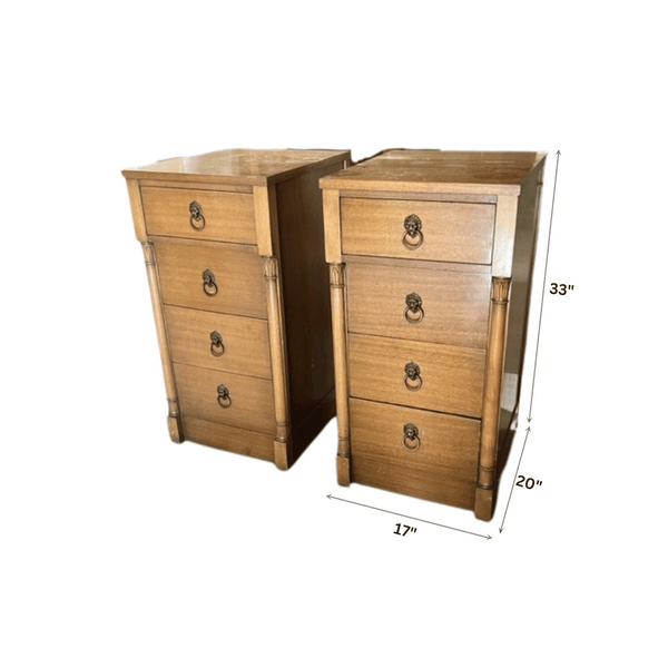 Cabinets & Storage Rway Vintage Nightstands - Custom Lacquered The Resplendent Crow