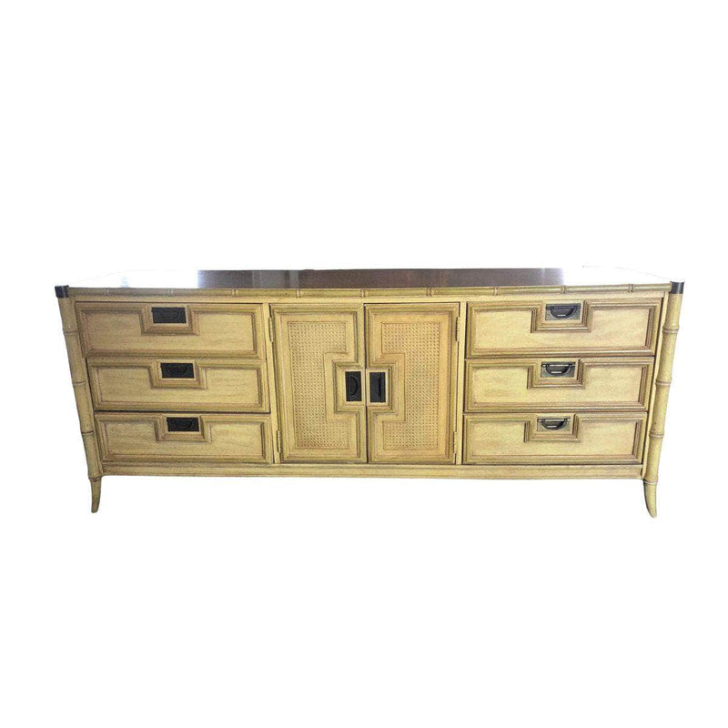 Cabinets & Storage Stanley Faux Bamboo Credenza - Lacquered The Resplendent Crow