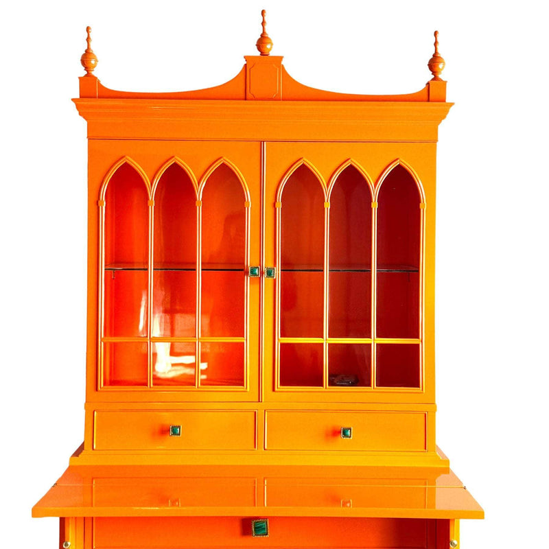 Cabinets & Storage Traditional Orange Hutch - Ready To Ship The Resplendent Home