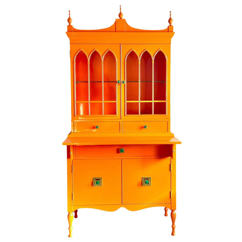 Cabinets & Storage Traditional Orange Hutch - Ready To Ship The Resplendent Home