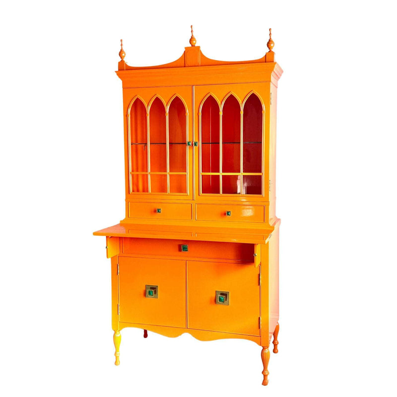 Cabinets & Storage Traditional Orange Hutch - Ready To Ship The Resplendent Home