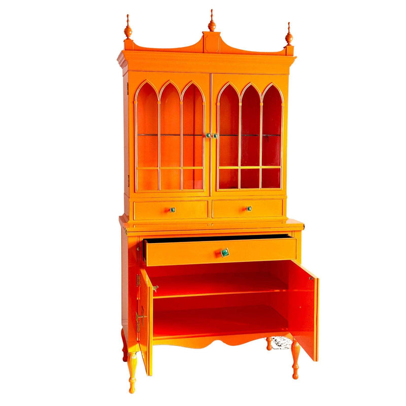 Cabinets & Storage Traditional Orange Hutch - Ready To Ship The Resplendent Home