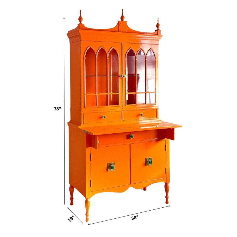 Cabinets & Storage Traditional Orange Hutch - Ready To Ship The Resplendent Home