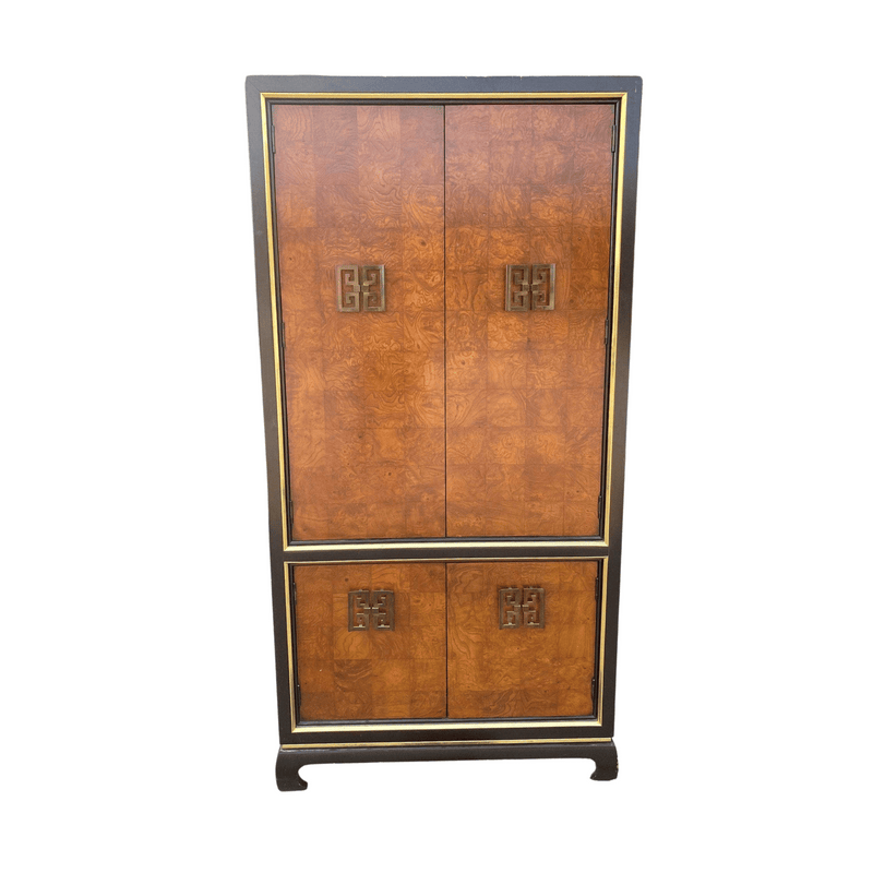 Vintage Asian style Armoire Custom Lacquered The Resplendent Crow