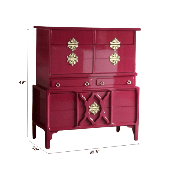 Cabinets & Storage Vintage Tallboy - Custom Lacquered The Resplendent Home