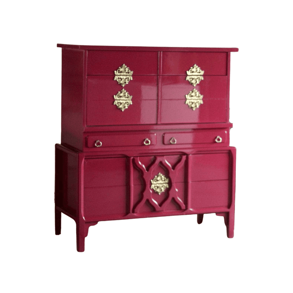 Cabinets & Storage Vintage Tallboy - Custom Lacquered The Resplendent Home
