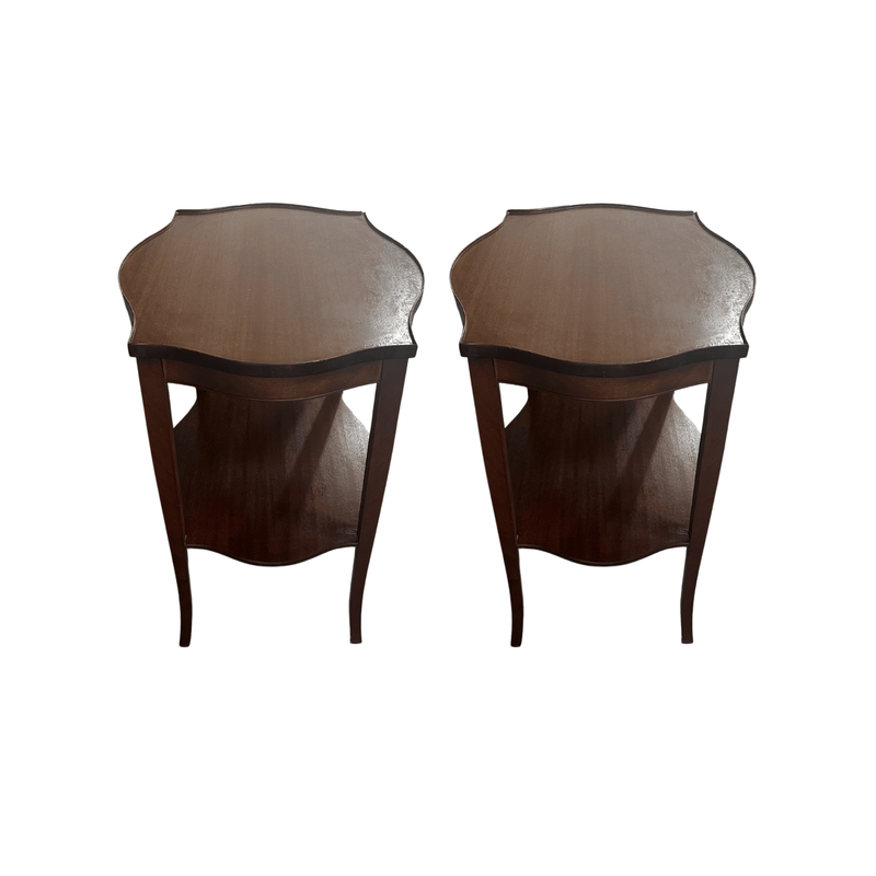 Cabinets & Storage Vintage Traditional Side Tables - Custom Lacquered The Resplendent Crow