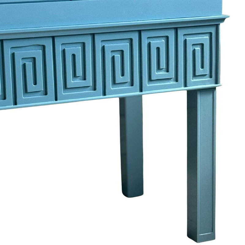 China Cabinets & Hutches Athens Etagere Cabinet w/ Greek Key Details - Ready To Ship The Resplendent Crow