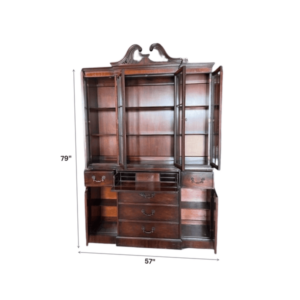 China Cabinets & Hutches Breakfront China Cabinet - Custom Lacquered The Resplendent Home