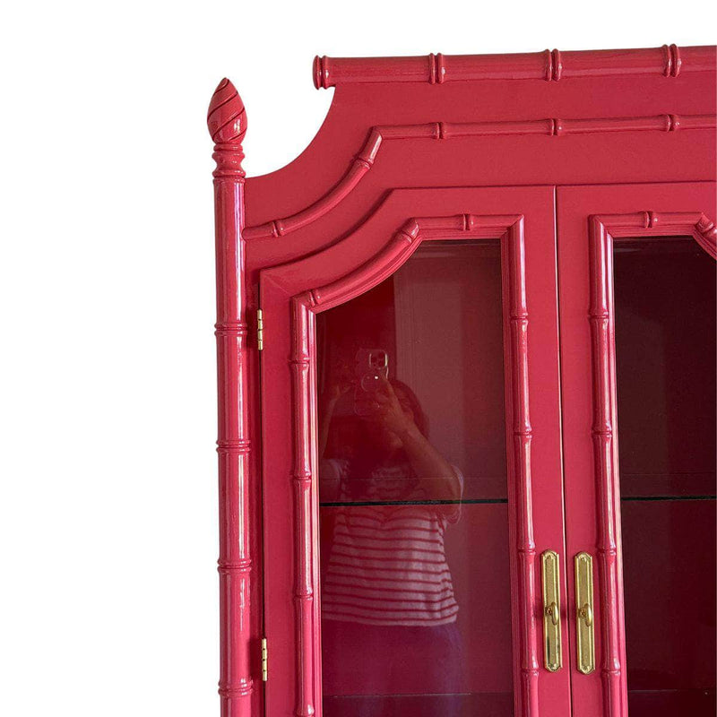 China Cabinets & Hutches Deep Coral China Cabinet - Ready To Ship The Resplendent Home
