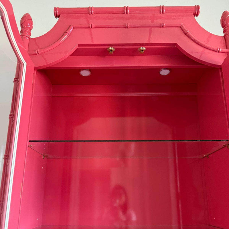 China Cabinets & Hutches Deep Coral China Cabinet - Ready To Ship The Resplendent Home