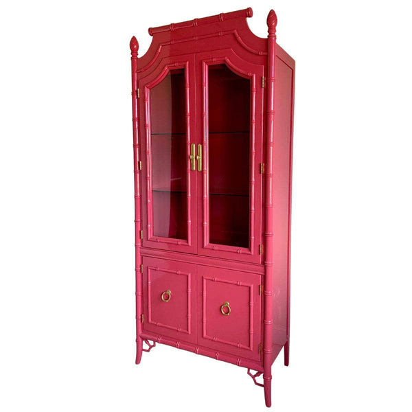 China Cabinets & Hutches Deep Coral China Cabinet - Ready To Ship The Resplendent Home