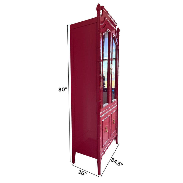 China Cabinets & Hutches Deep Coral China Cabinet - Ready To Ship The Resplendent Home