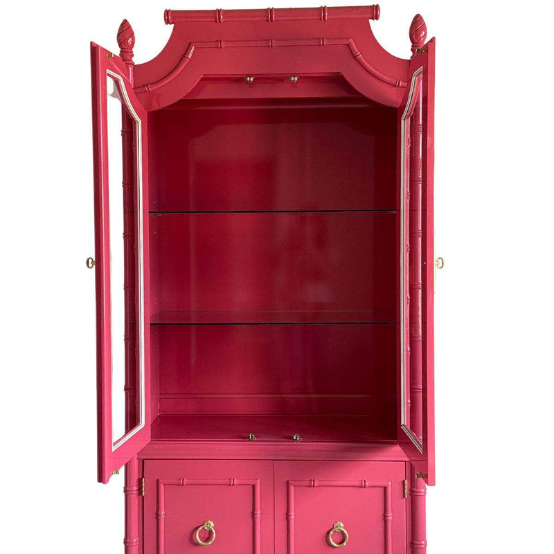 China Cabinets & Hutches Deep Coral China Cabinet - Ready To Ship The Resplendent Home