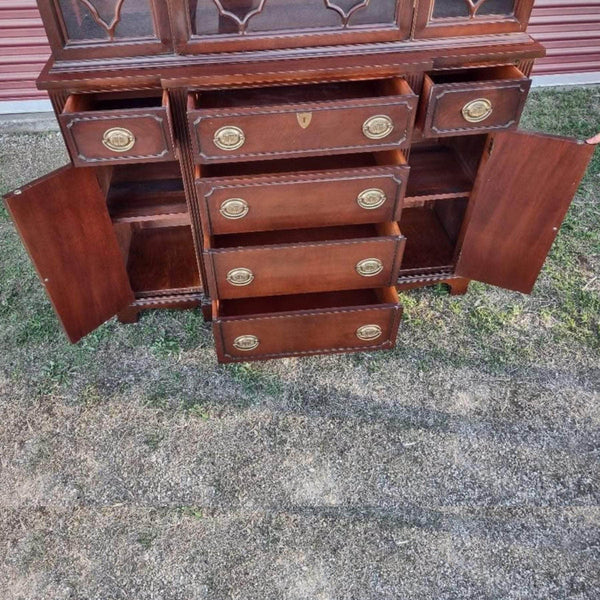 China Cabinets & Hutches Mahogany China Cabinet - Custom Lacquered The Resplendent Crow