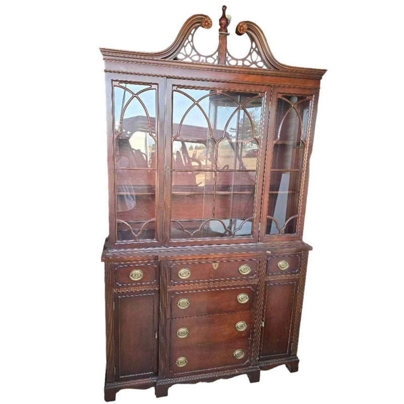 China Cabinets & Hutches Mahogany China Cabinet - Custom Lacquered The Resplendent Crow