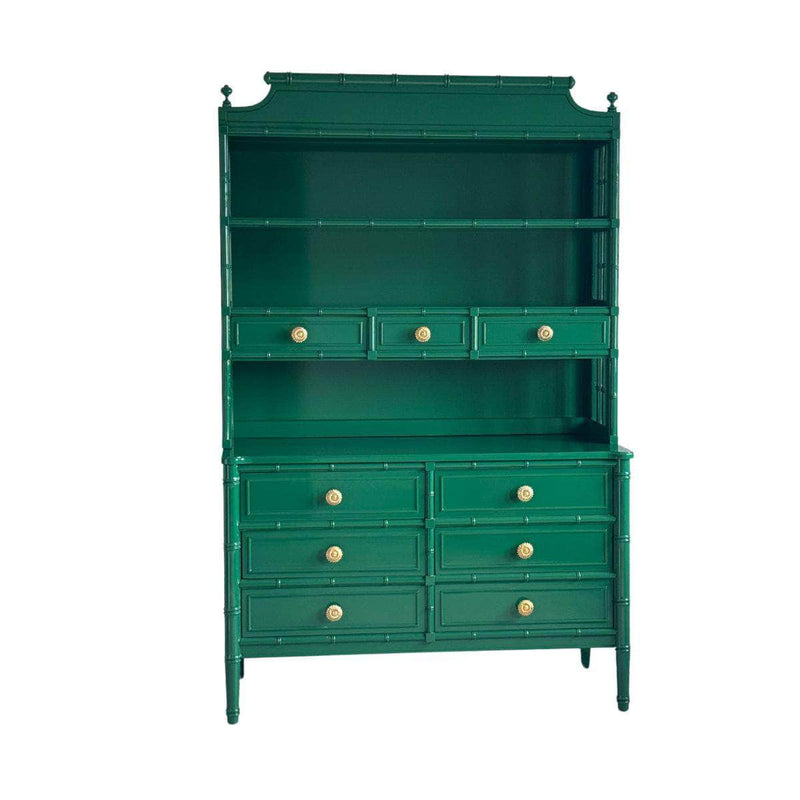 China Cabinets & Hutches Shangrila Hutch in Bottle Green - Ready To Ship The Resplendent Crow