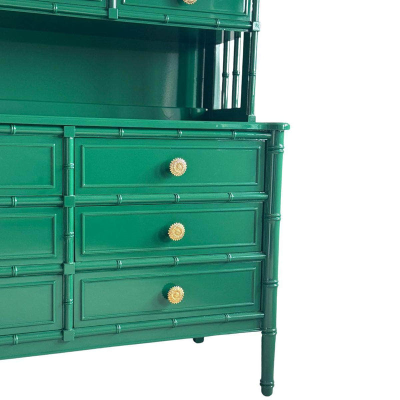 China Cabinets & Hutches Shangrila Hutch in Bottle Green - Ready To Ship The Resplendent Crow