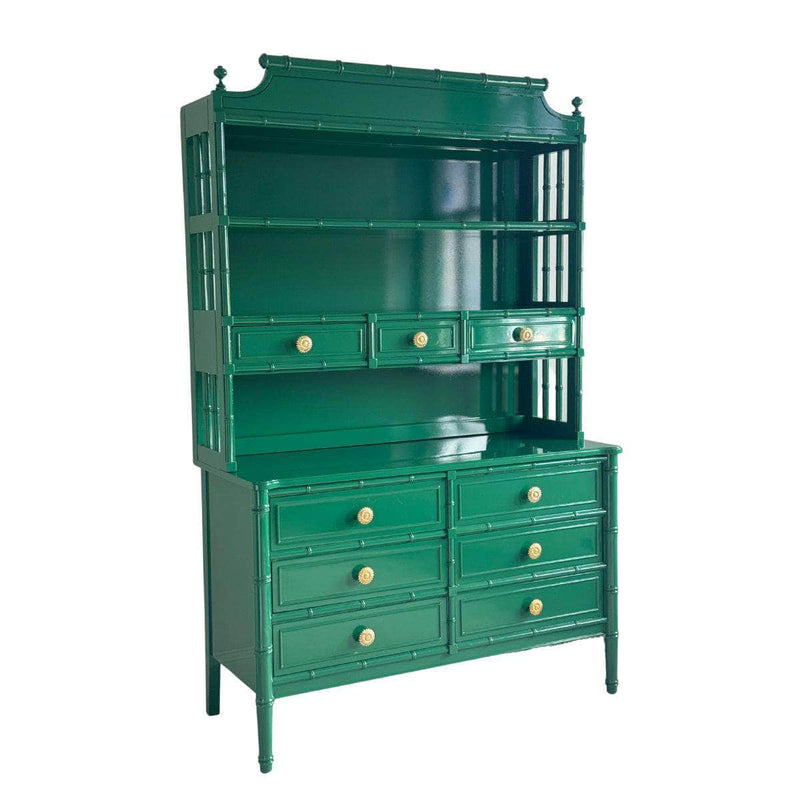 China Cabinets & Hutches Shangrila Hutch in Bottle Green - Ready To Ship The Resplendent Crow