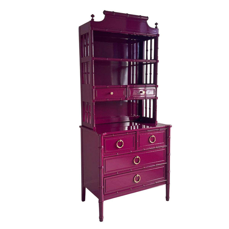 China Cabinets & Hutches Shangrila Hutch in Ruby - Ready To Ship The Resplendent Crow