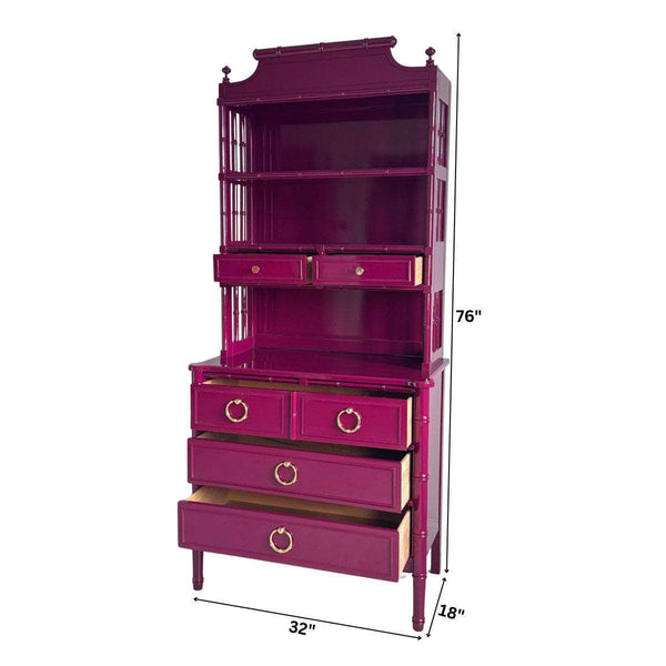 China Cabinets & Hutches Shangrila Hutch in Ruby - Ready To Ship The Resplendent Crow