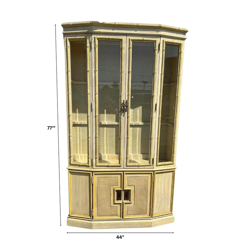 China Cabinets & Hutches Stanley Faux Bamboo China Cabinet - Lacquered The Resplendent Crow