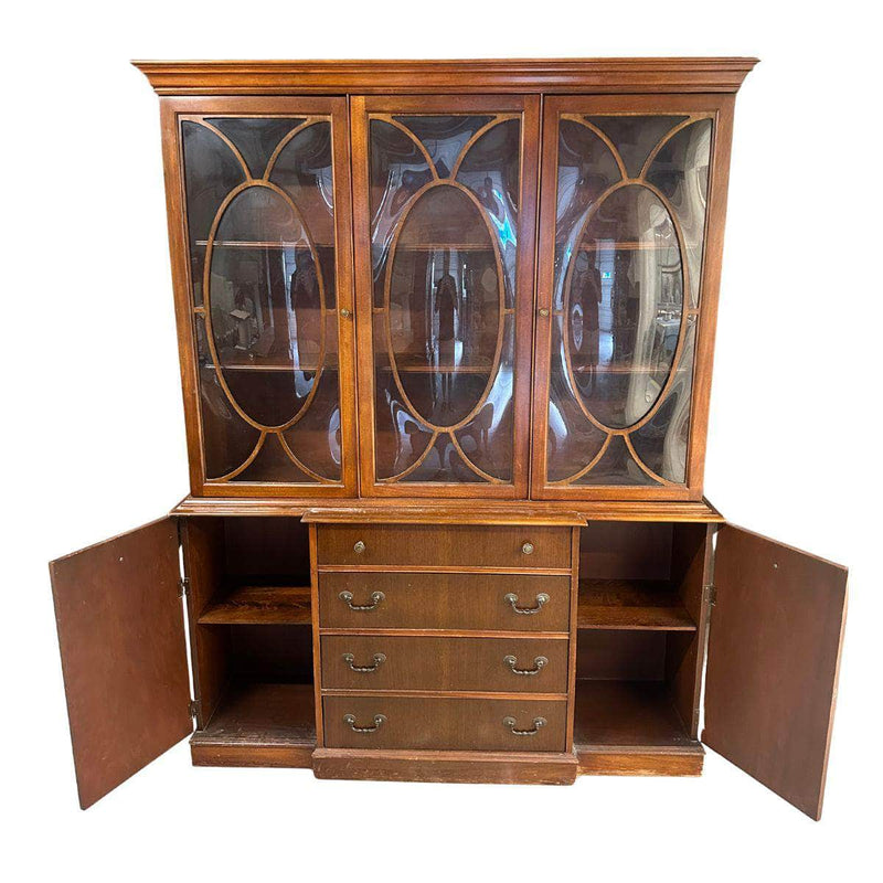 China Cabinets & Hutches Traditional China Cabinet - Custom Lacquered The Resplendent Crow