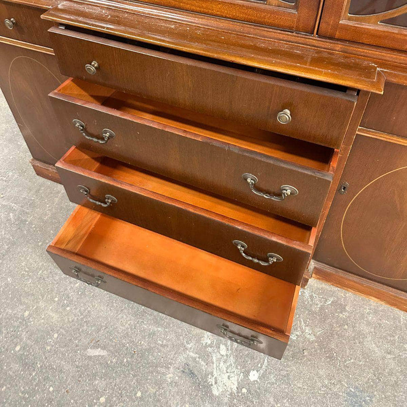 China Cabinets & Hutches Traditional China Cabinet - Custom Lacquered The Resplendent Crow