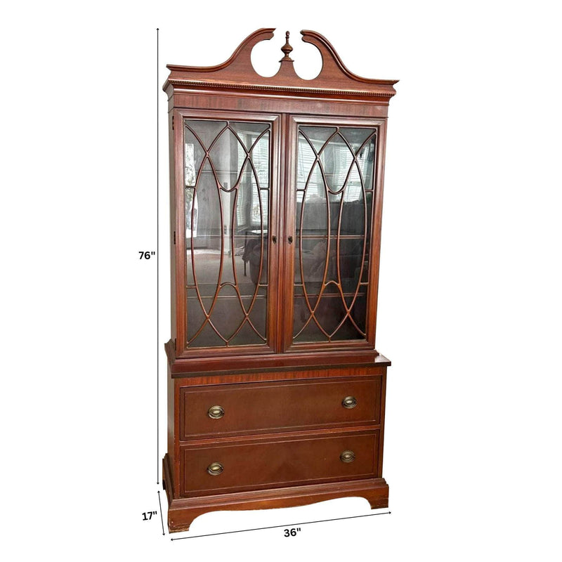 China Cabinets & Hutches Traditional China Cabinet - Custom Lacquered The Resplendent Crow