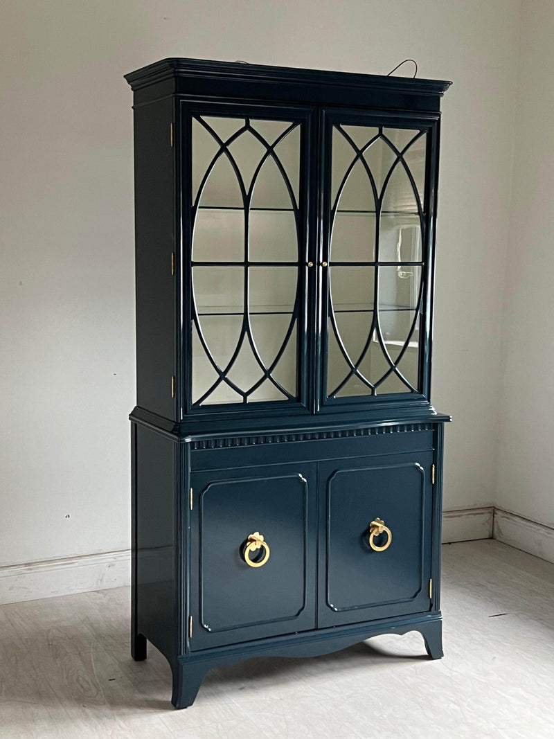 China Cabinets & Hutches Traditional China Cabinet - Custom Lacquered The Resplendent Crow