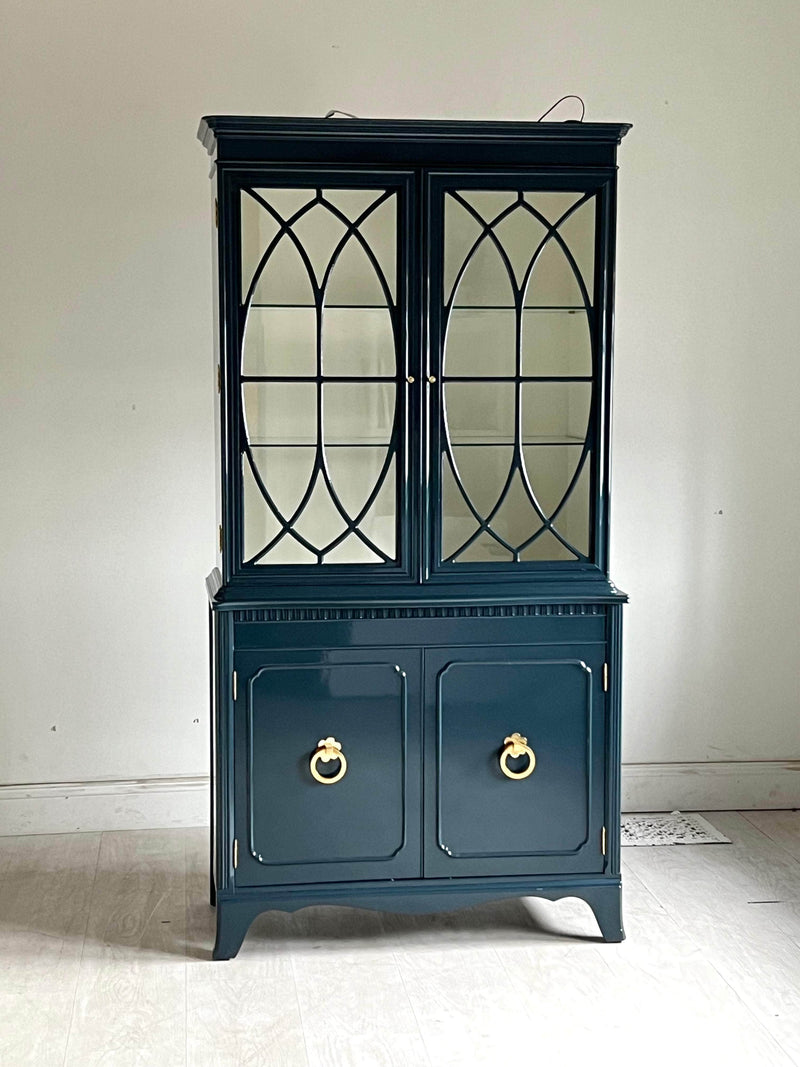 China Cabinets & Hutches Traditional China Cabinet - Custom Lacquered The Resplendent Crow